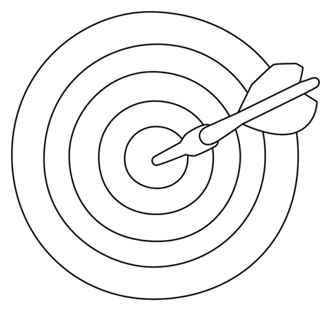 Bullseye Emoji Coloring Page